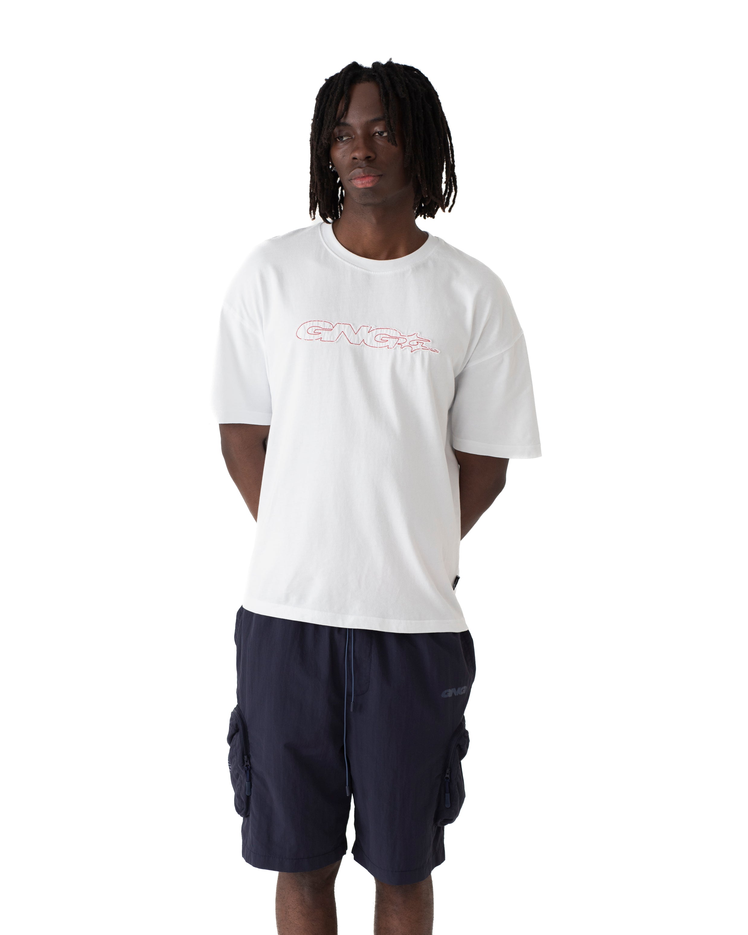GNG CUT LOGO TEE WHITE