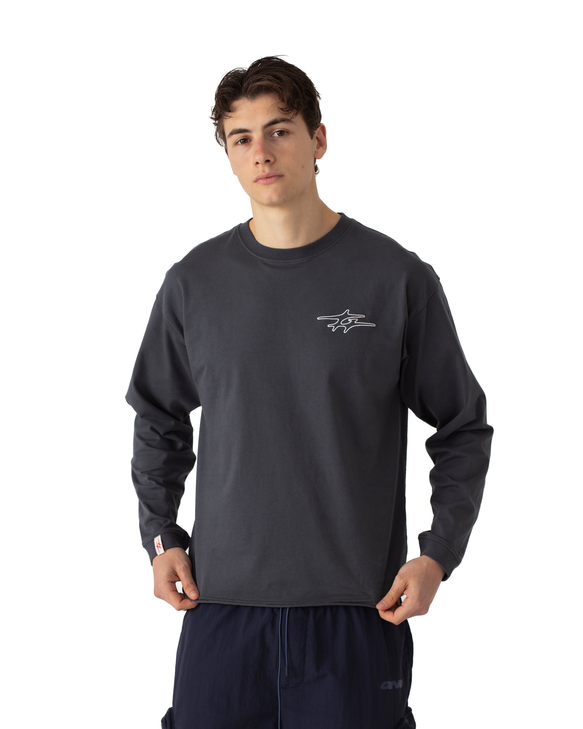 LABEL LONGSLEEVE DARK GREY