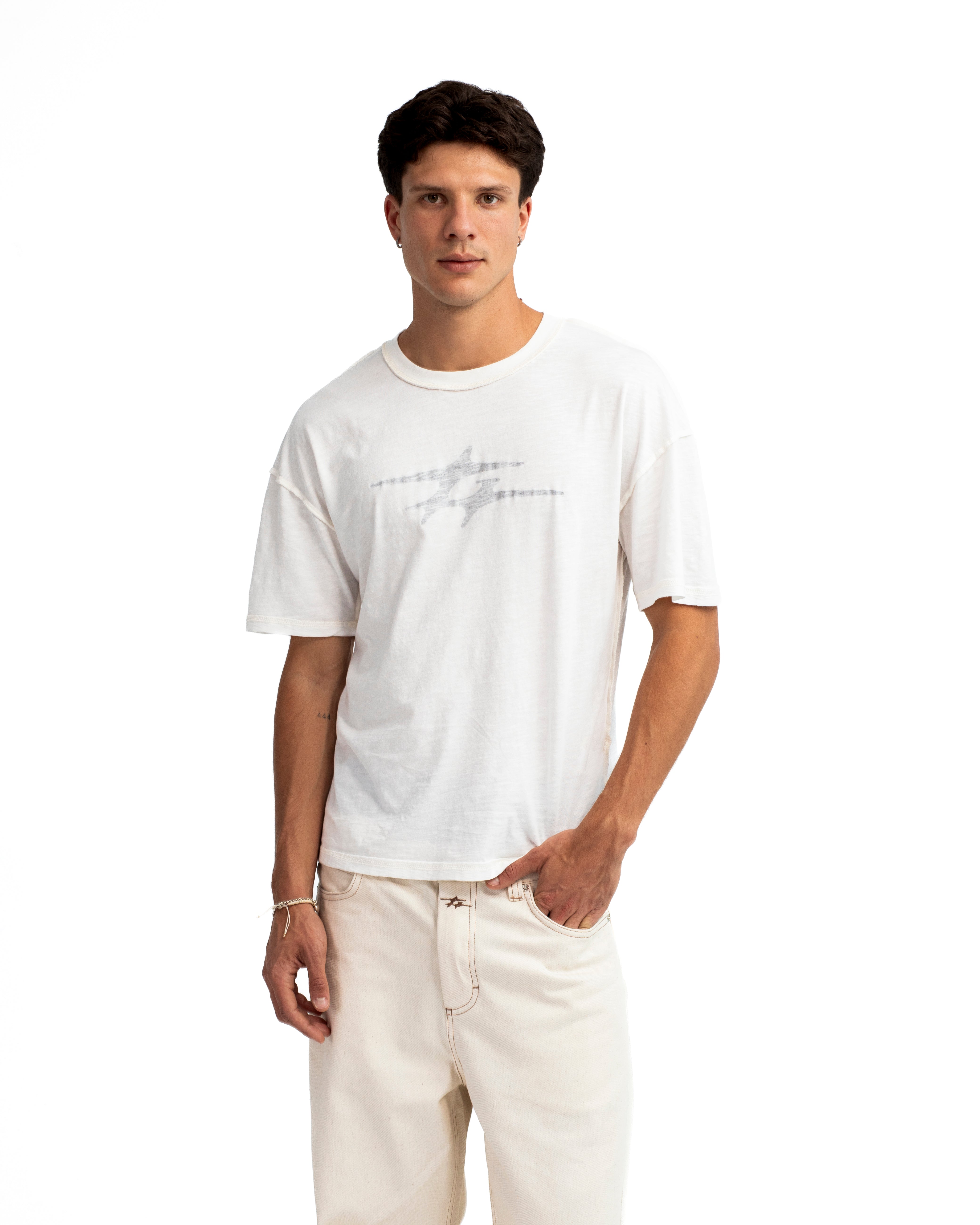 REVERSE LOGO TEE WHITE