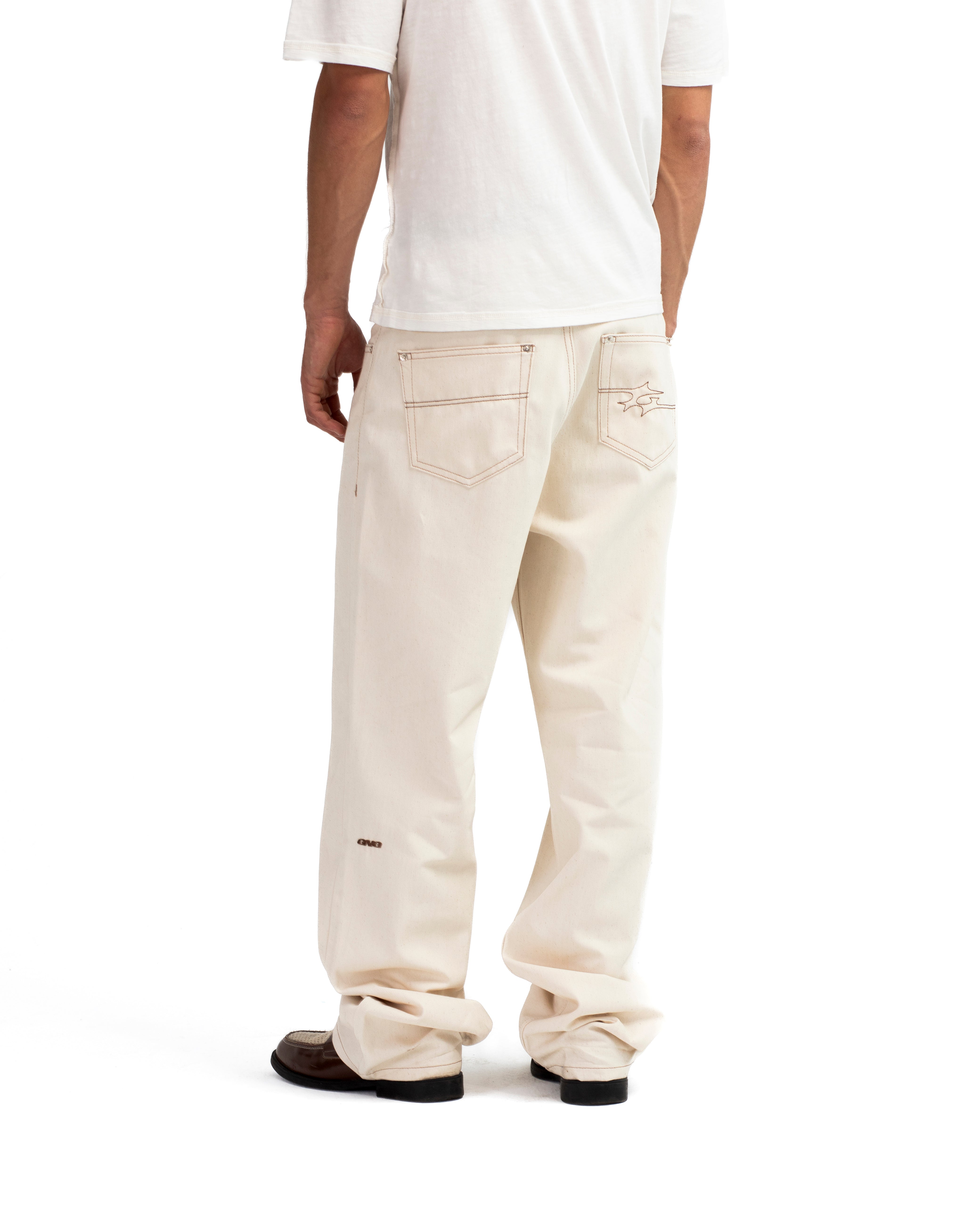 14 OZ DENIM PANTS OFFWHITE