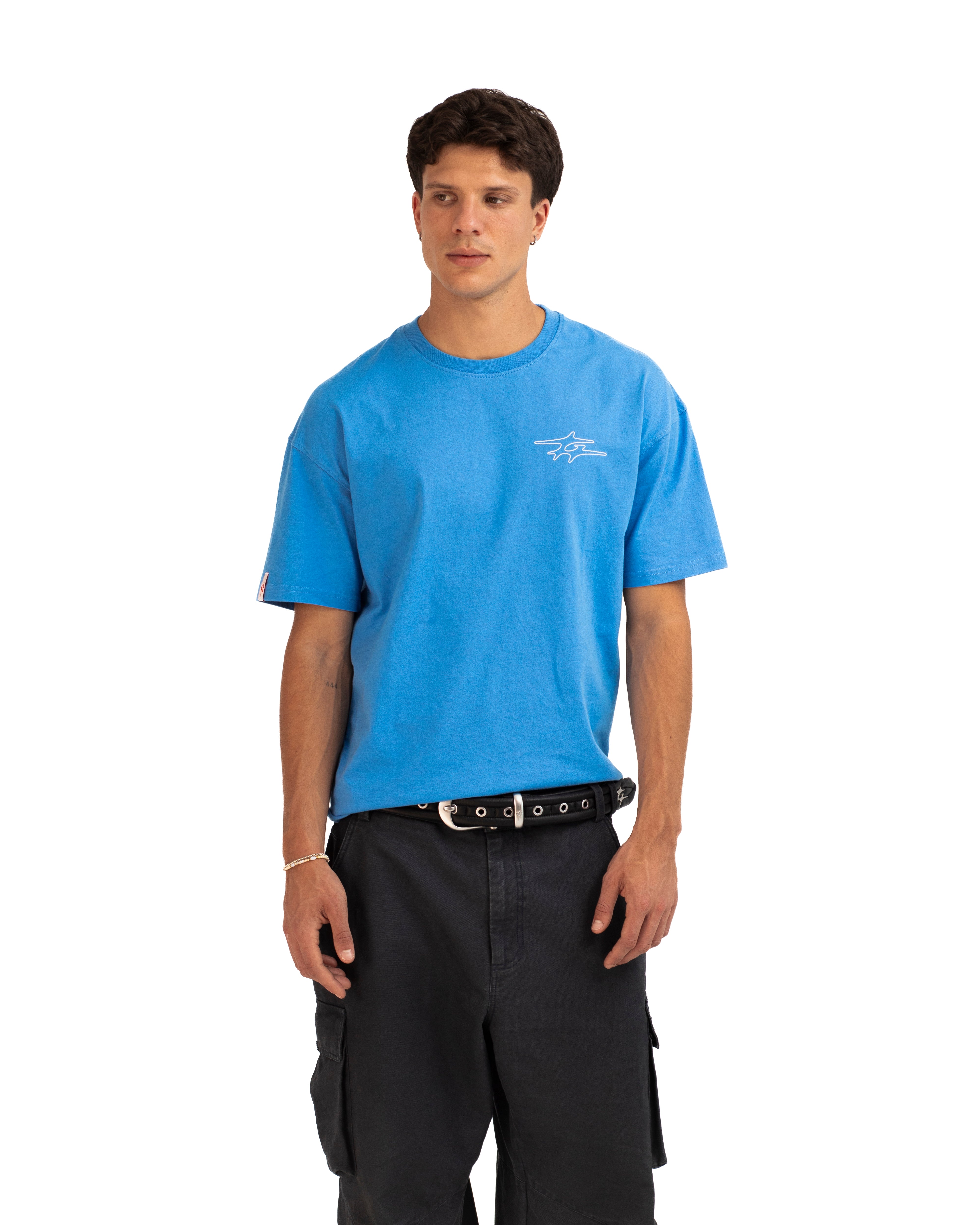 LABEL TEE BLUE