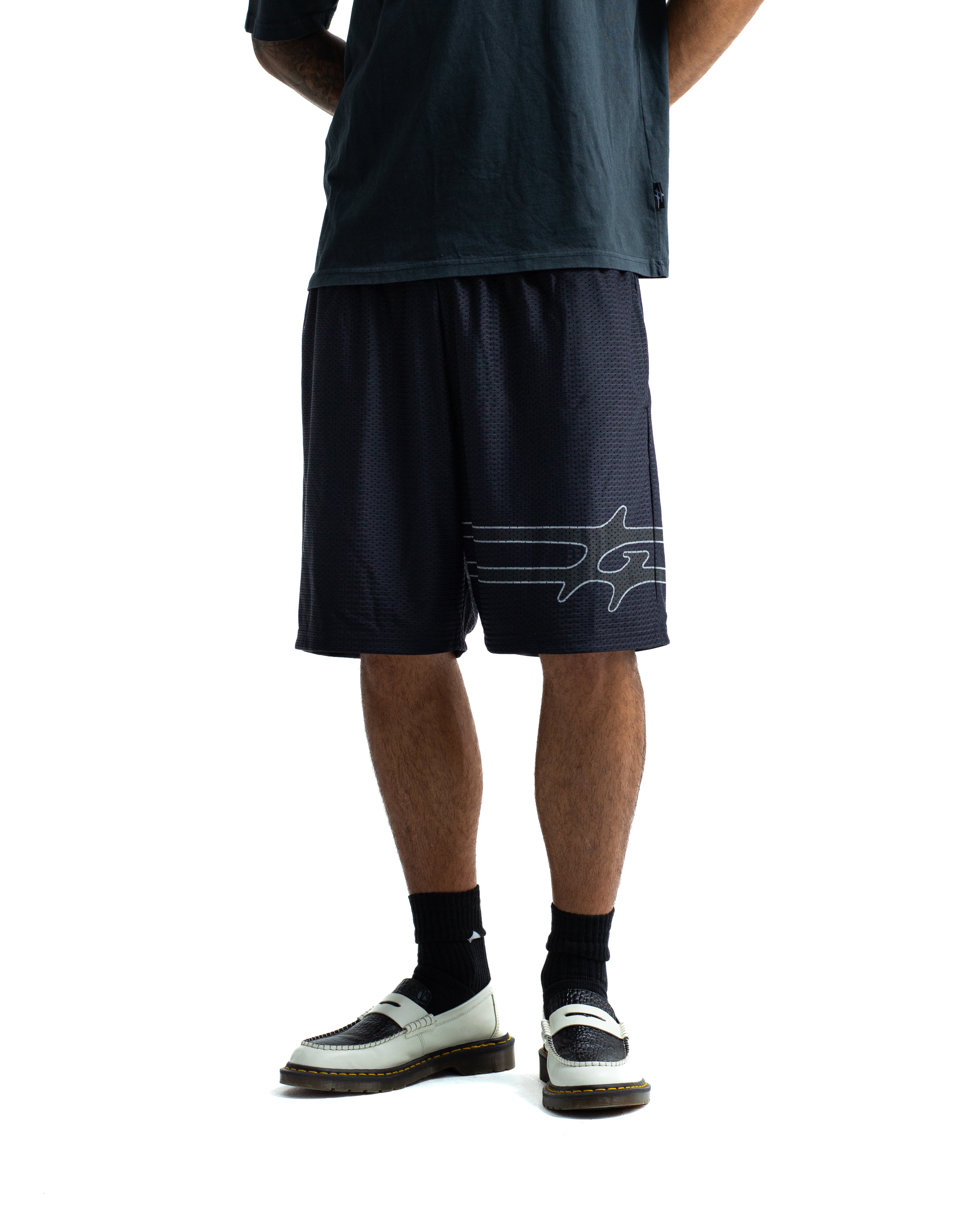 LOGO MESH SHORTS BLACK