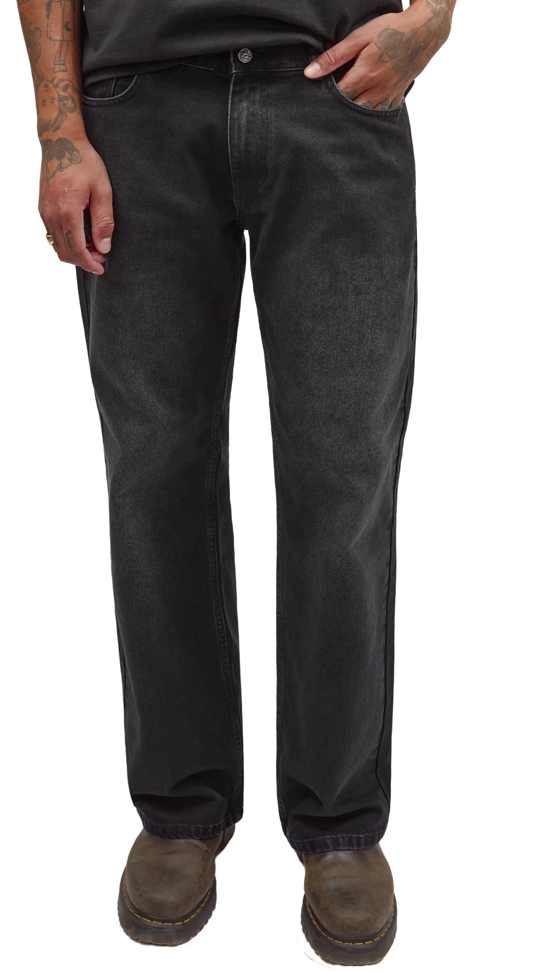 SKIN DENIM WASHED BLACK