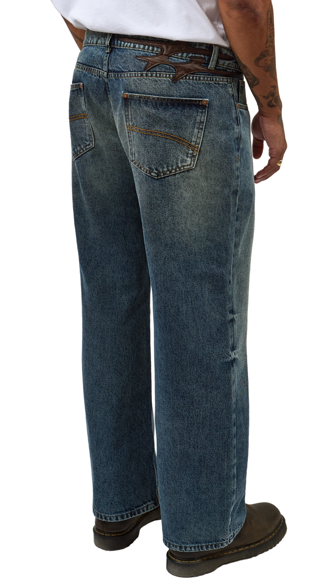 SKIN DENIM WASHED DARK NAVY