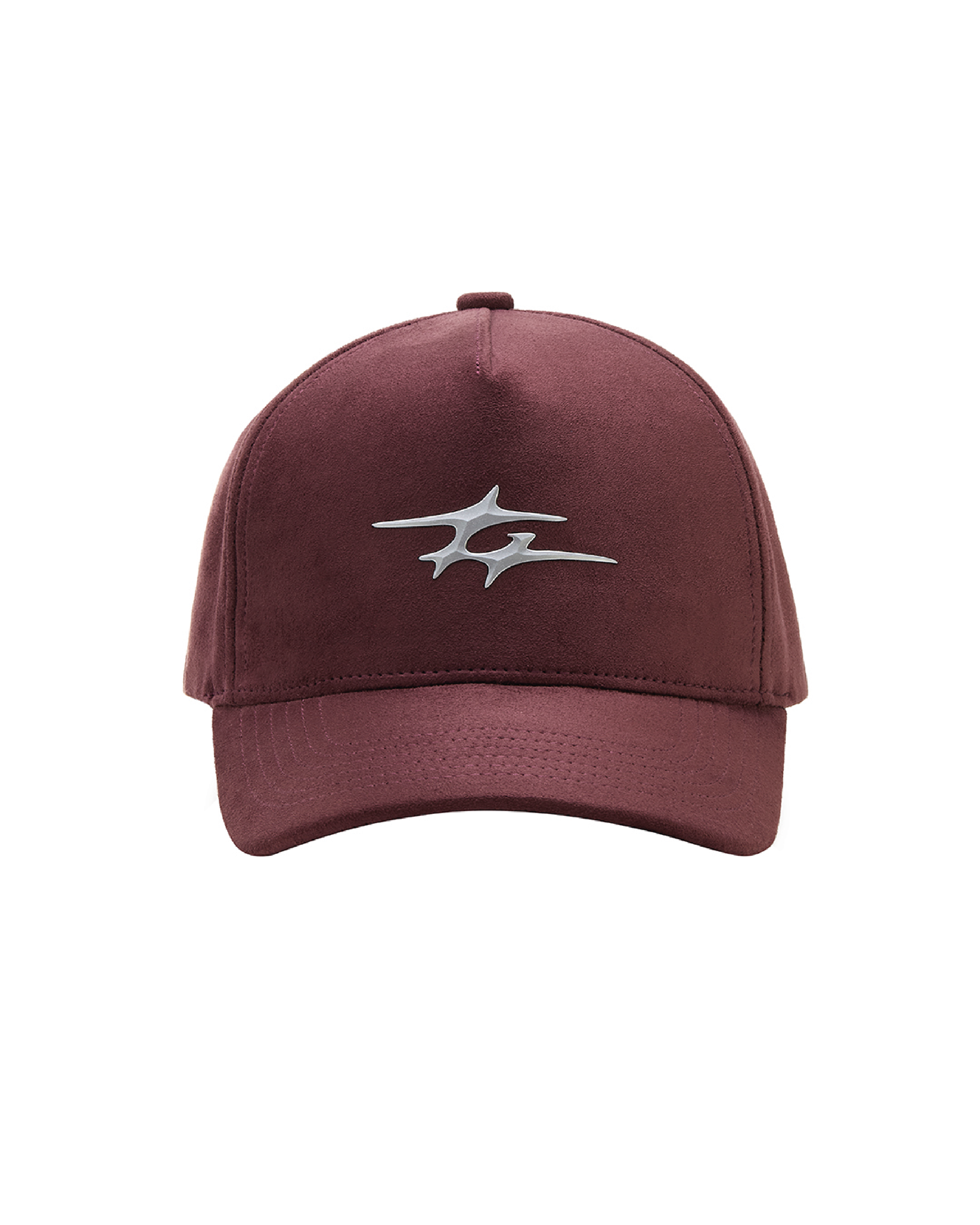 SUEDE LOGO CAP BURGUNDY